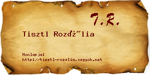 Tisztl Rozália névjegykártya